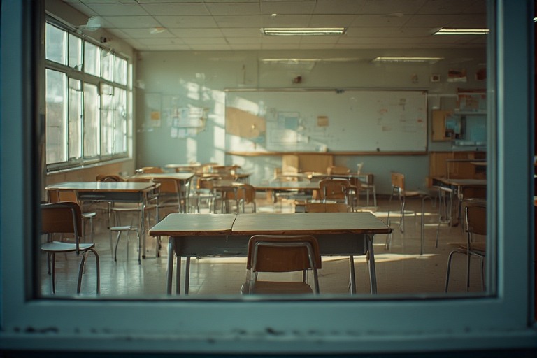 An empty classroom